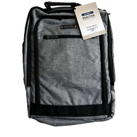 NEW Kenneth Cole Reaction Checkpoint Friendly 17" Laptop Tablet Backpack - Picture 3 of 3